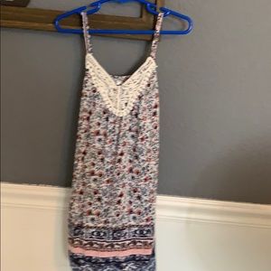 A flower shirt with lace detail